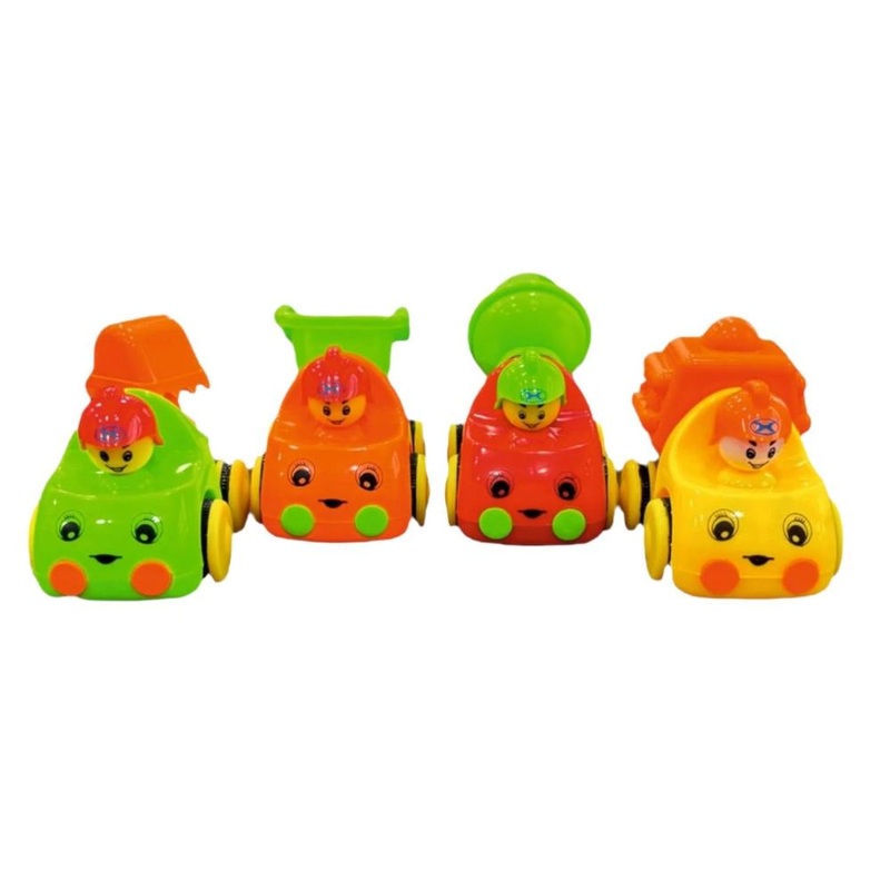 Techno Toys Cartoon Builder Construction Series Truck Toys ( Pack of 4) – Multicolor