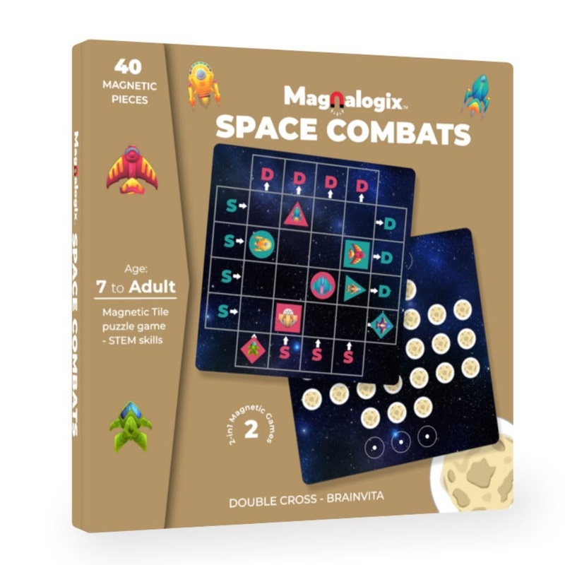 ToyKraft Magnalogix Space Combats 2 in 1 Magnetic Logic Game